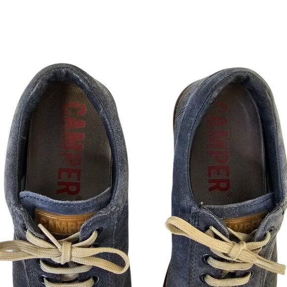 CAMPER Mens Pelotas Suede Sneakers, Blue, Size 41 US 8 - Picture 7 of 10